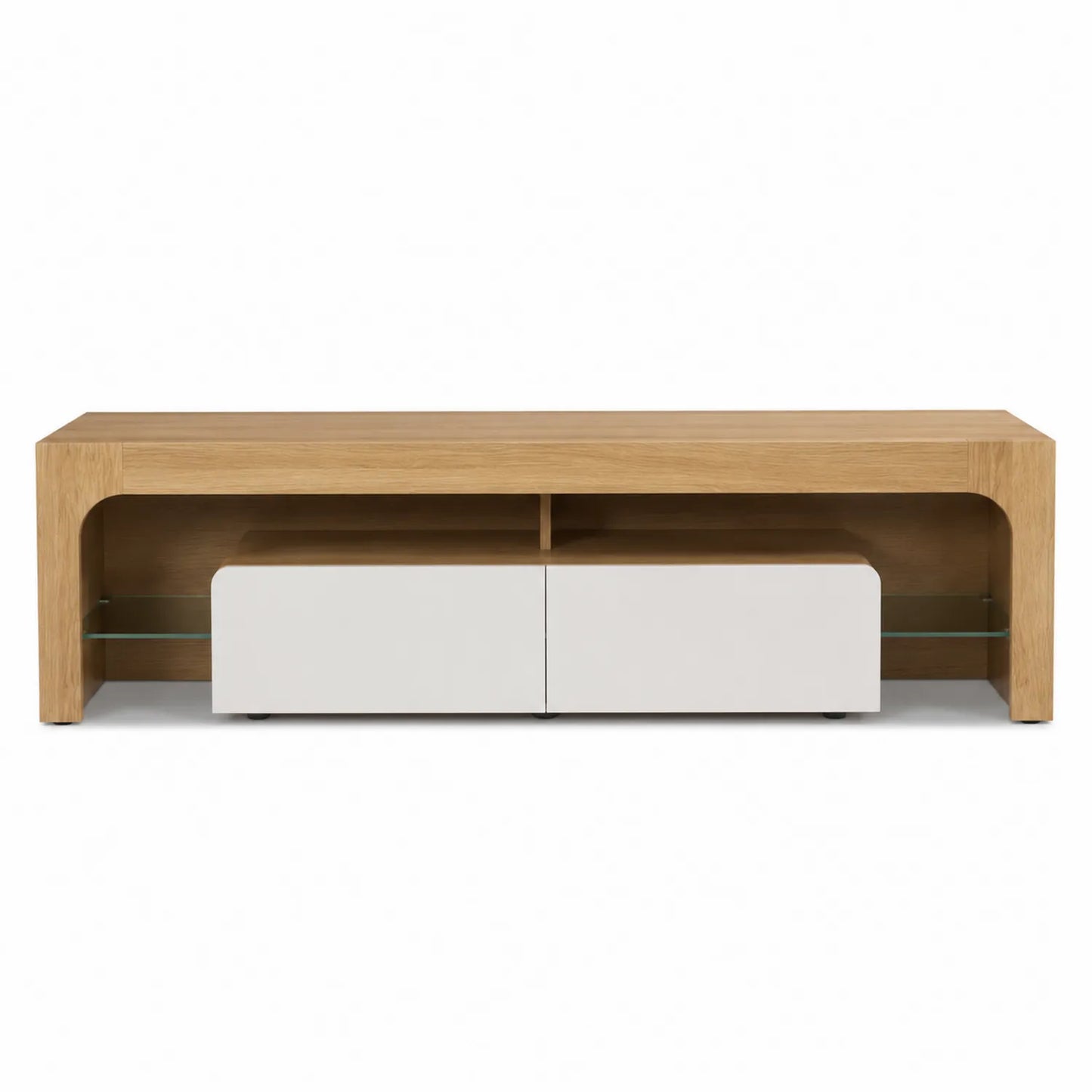 Mobile TV in Legno e Vetro con Cassetti 150x50x45cm