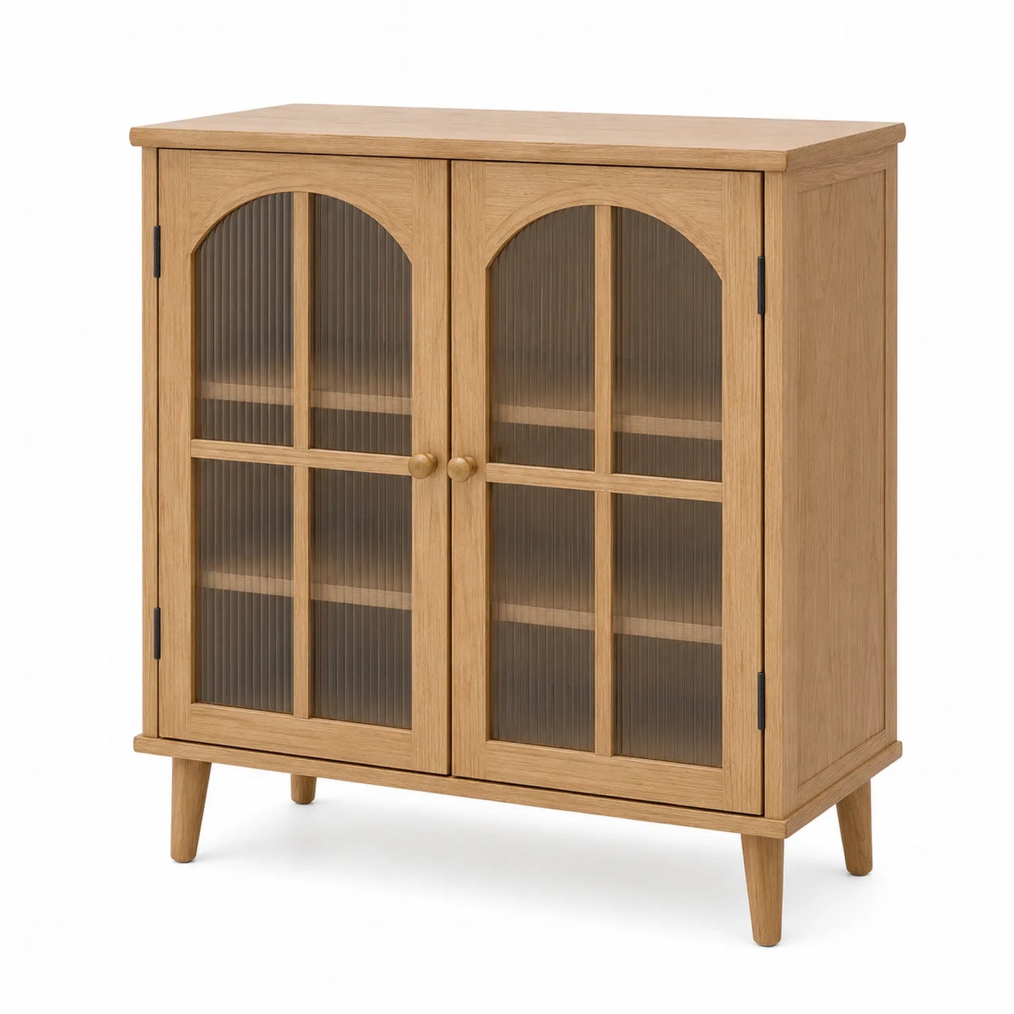 Credenza in Legno con Porte in Vetro