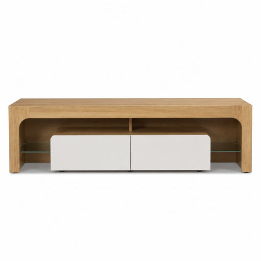 Mobile TV in Legno e Vetro con Cassetti 150x50x45cm